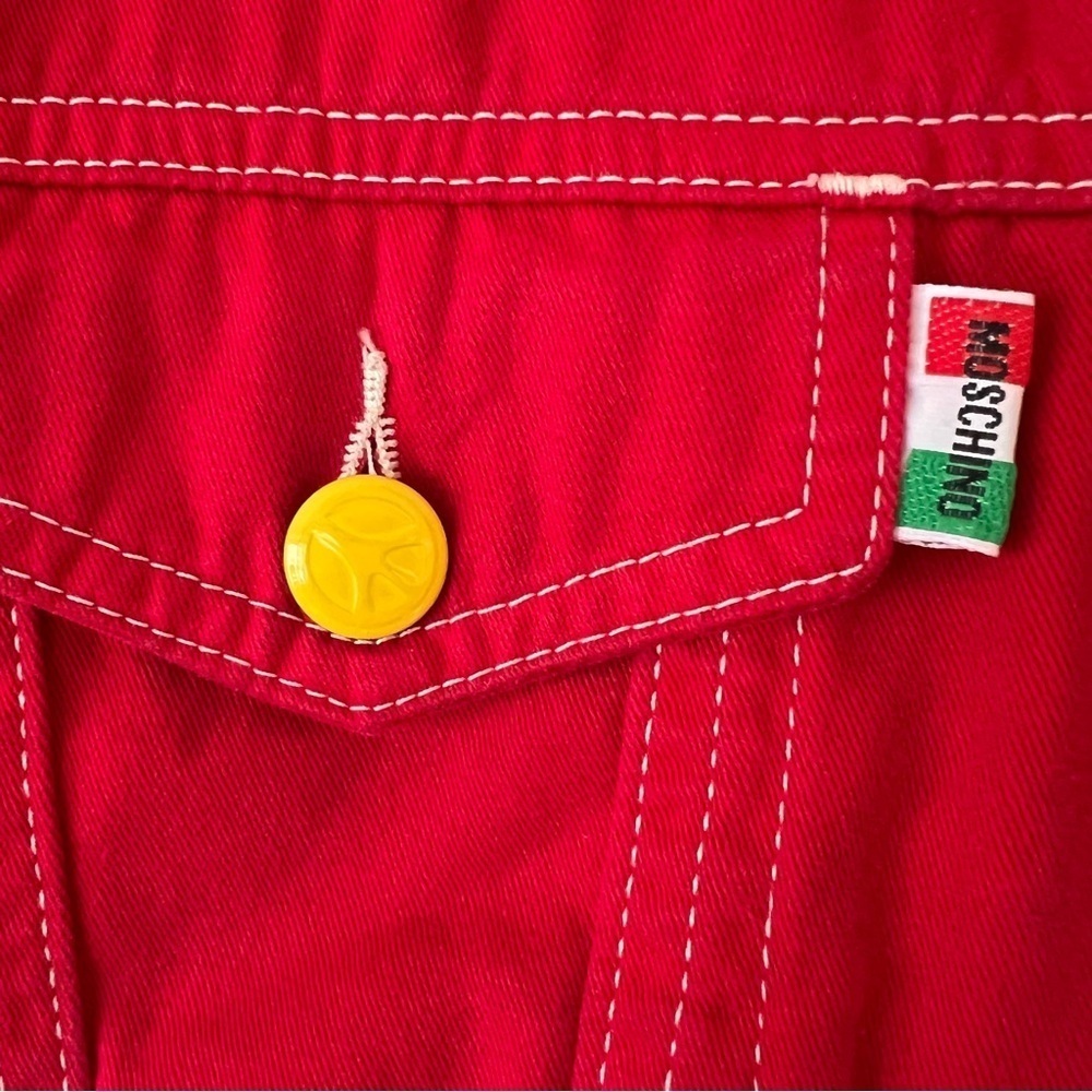 Vintage MOSCHINO "Love Me, Love Me Not" Daisy Collar Denim Jacket - Picture 9 of 14